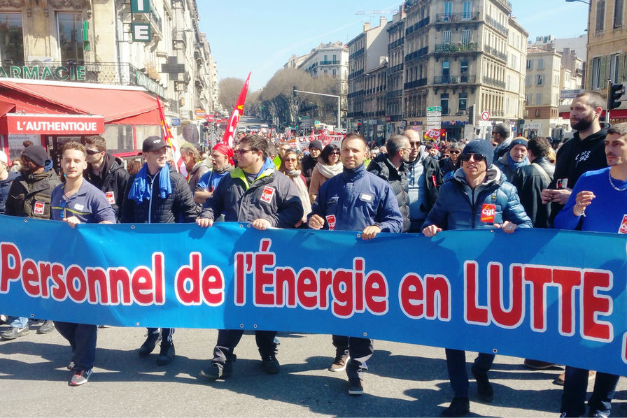 Soutien à nos Camarades Électriciens et Gaziers